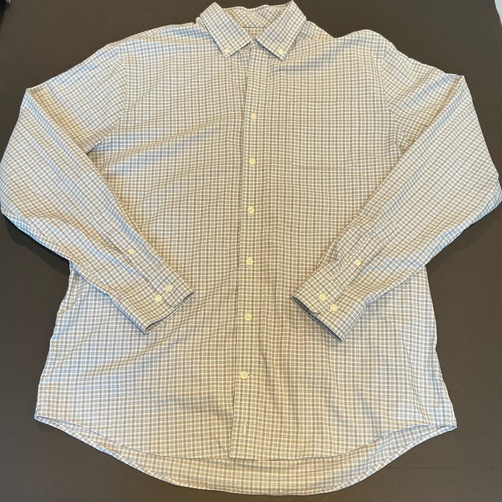 Johnnie-O Gobi Performance Plaid Button-Down Shirt Blue Size XL